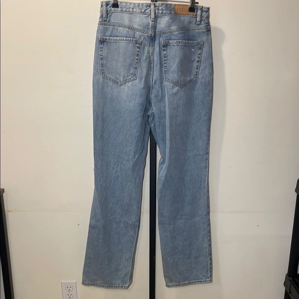 PacSun Blue Straight Leg Distressed Jeans - Picture 3 of 6